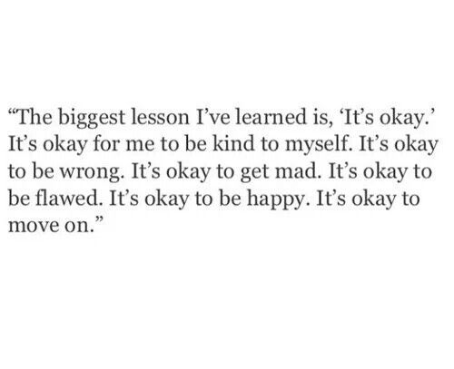 It’s okay to BE OKAY